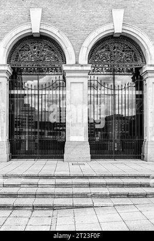 Détail de la porte portes du vieux Billingsgate, Londres Banque D'Images