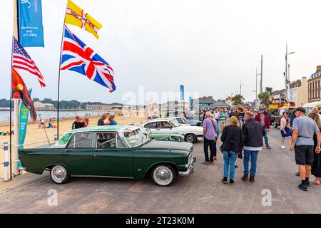 Dorset car club événement de voitures classiques et de véhicules sur la promenade de Weymouth, Dorset, Angleterre, 2023 Banque D'Images