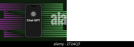 Chat GPT Illustration Template, Chat Bot Technology communication, Futuristic robot Chat, ai Deep Learning, Chatbot Artificial Intelligence, Cyber Bot Illustration de Vecteur