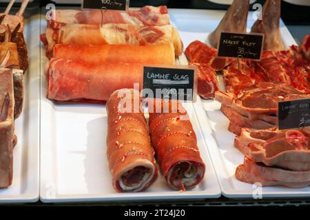 Marché alimentaire central à Copenhague, Danemark Banque D'Images