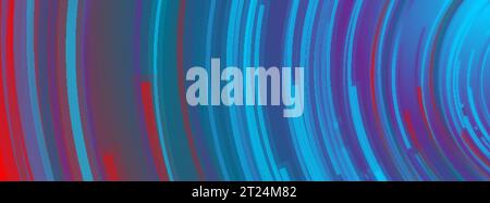 Lignes circulaires lumineuses abstraites design de bannière de technologie futuriste. Arrière-plan vectoriel Illustration de Vecteur