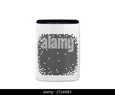 Filtre à air moderne vue avant rendu 3d sur blanc Banque D'Images