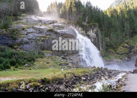 Krimmler Wasserfälle à Salzbourg, Autriche Banque D'Images