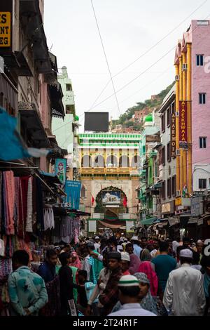 Ancien tombeau soufi de saint soufi Khawaja Moinuddin Chishti dargah au jour image est prise à Khwaja Gharib Nawaz Dargah Sharif à ajmer rajasthan inde o Banque D'Images