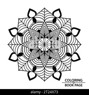 Mandalas pour la découpe de papier de relaxation ou la page de livre de coloriage. Prenez ces pages à colorier mandala faciles aujourd'hui et profitez de quelques minutes de sans interruption Illustration de Vecteur