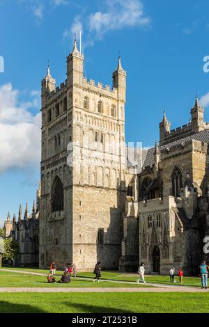 Cathédrale d'Exeter, Devon, UK Banque D'Images