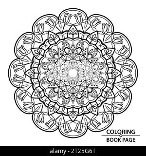 Papier coupe Mandala ou Colouring Livre page Mandala pour les enfants fichier vectoriel éditable Illustration de Vecteur