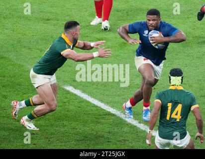 Saint Denis, France. 15 octobre 2023. Jonathan Danty de France lors de la coupe du monde 2023, quart de finale match de rugby à XV entre la France et l'Afrique du Sud le 15 octobre 2023 au Stade de France à Saint-Denis près de Paris, France - photo Laurent Lairys/DPPI crédit : DPPI Media/Alamy Live News Banque D'Images