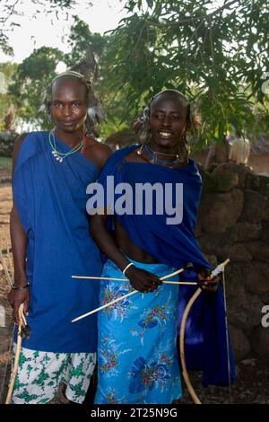 Les Njemps, également appelés «en-Jemusi», «il-Chamus», Ilchamus ou Iltiamus, vivaient autour du lac Baringo, dans un lieu appelé Marigat. Ils parlent Maa l Banque D'Images