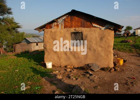 Les Njemps, également appelés «en-Jemusi», «il-Chamus», Ilchamus ou Iltiamus, vivaient autour du lac Baringo, dans un lieu appelé Marigat. Ils parlent Maa l Banque D'Images