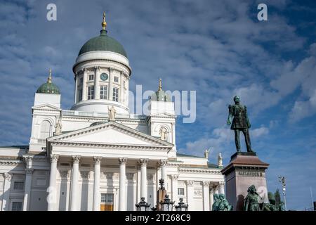 Cathédrale d'Helsinki, Helsingin tuomiokirkko, Finlande Banque D'Images