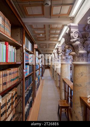 Hall nord, Bibliothèque nationale Kansalliskirjasto, Helsinki, Finlande Banque D'Images
