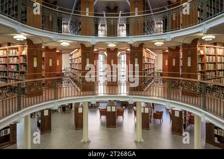 Salle de rotonde, Bibliothèque nationale Kansalliskirjasto, Helsinki, Finlande Banque D'Images