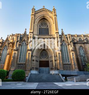 Nouvelle cathédrale de Marie Immaculée dans le centre de la ville monumentale de Vitoria, Espagne. Banque D'Images