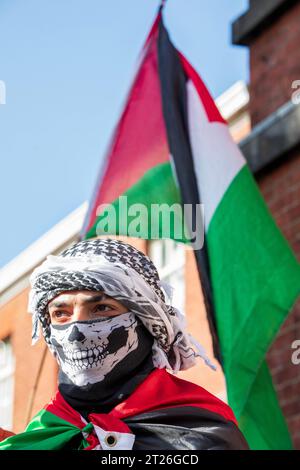 Une marche en faveur d'une Palestine libre et de la fin du conflit à Gaza. Manchester, Royaume-Uni. Banque D'Images