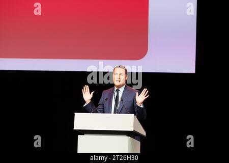 Wes Streeting prenant la parole à la Conférence du Parti travailliste 2023 Banque D'Images