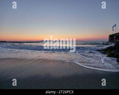 Plage d'Agia Marina Banque D'Images