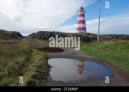 Phare ouest, île Brier, Nouvelle-Écosse, Canada Banque D'Images