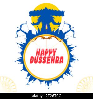 Joyeux festival religieux de vacances de Dussehra de l'Inde fond Illustration de Vecteur