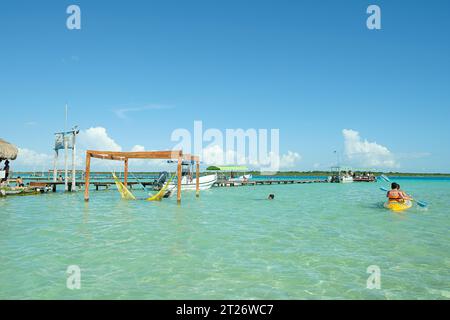 Mahahual Paradise Beach Quintana Roo Mexique Banque D'Images