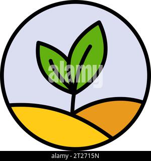 Icône de couleur de feuille. Écologie isolée et icône de feuille style simple. Bio, nature, produits agricoles, récolte, agriculture simple icône illustration vectorielle. Illustration de Vecteur