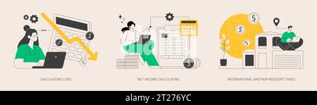 Comptabilité résumé concept illustrations vectorielles. Illustration de Vecteur