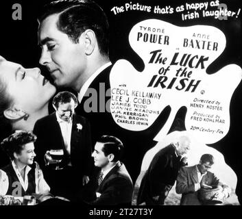 Publicité cinématographique pour 'The Luck of the Irishs' en 1948 Banque D'Images