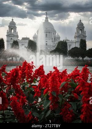 Victoria Memorial à Kolkata, Bengale occidental, Inde. Banque D'Images