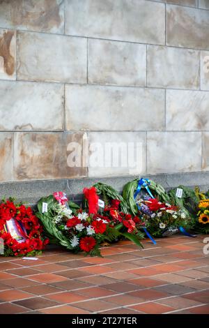 Journée ANZAC observée au cénotaphe de Wellington Banque D'Images