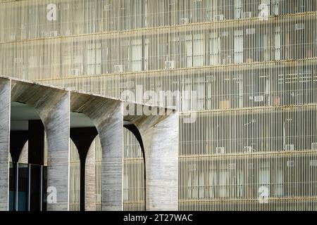 Détail de l'architecture moderne à Brasilia, capitale du Brésil. Banque D'Images
