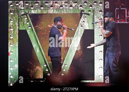 Zagreb, Croatie. , . Concert du célèbre rappeur américain 50 cent à l'Arena Zagreb. Photo : Ivana Grgic/CROPIX Copyright : xxIvanaxGrgicx/xCROPIXx 50 cent11-171023 crédit : Imago/Alamy Live News Banque D'Images