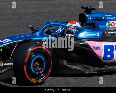 Suzuka Grand Prix circuit, 18 octobre 2023 : Esteban Ocon (FRA) de l'équipe Alpine lors du Grand Prix de Formule 1 du Japon 2023. Banque D'Images