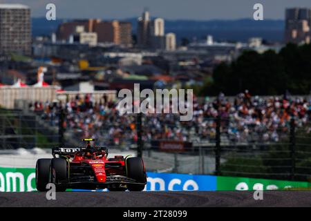 Circuit du Grand Prix de Suzuka, 18 octobre 2023 : Carlos Sainz (ESP) de l'équipe Ferrari lors du Grand Prix de Formule 1 du Japon 2023. Banque D'Images