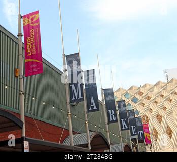 Leeds City Kirkgate Markets, Leeds Kirkgate Market, Kirkgate, Leeds, West Yorkshire, ANGLETERRE, ROYAUME-UNI, LS2 7HN Banque D'Images