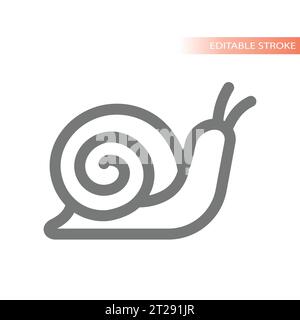 Icône de vecteur de ligne d'escargot. Coque d'hélice, symbole de vitesse. Illustration de Vecteur