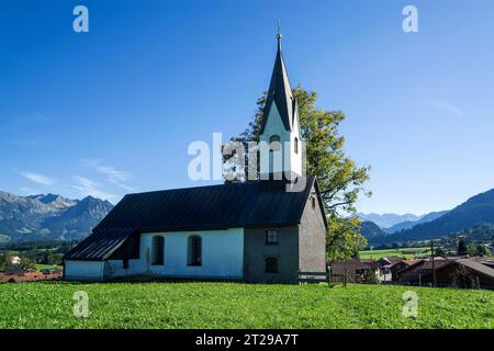 Chapelle de St. Mary Magdalene et St. Ottilia, Bolsterlang, Upper Allgaeu, Allgaeu, Bavière, Allemagne Banque D'Images