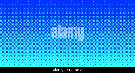 Texture de pixel de ciel bleu décoloré avec tramage. Arrière-plan dégradé de demi-tons. Illustration vectorielle Illustration de Vecteur