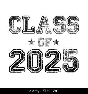 Classe de 2025 vecteur, conception de t-shirt Illustration de Vecteur