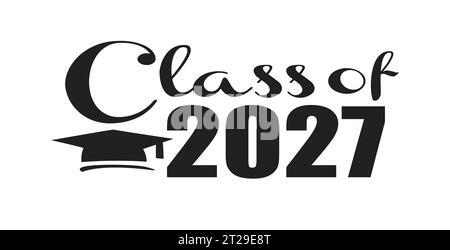 Seniors classe de 2027 vecteur, conception de t-shirt Illustration de Vecteur