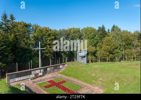 Mémorial dans l'ancien camp de concentration de Natzweiler-Struthof, Natzwiller, Alsace, France, Europe Banque D'Images