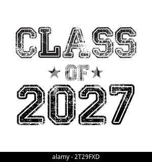 Classe de 2027 vecteur, conception de t-shirt Illustration de Vecteur