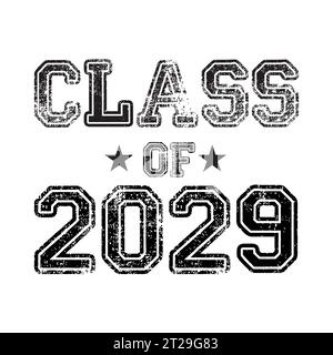 Classe de 2029 vecteur, conception de t-shirt Illustration de Vecteur