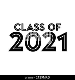 Seniors classe de 2021 vecteur, conception de t-shirt Illustration de Vecteur