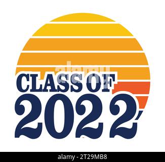 Classe de 2022 vecteur, conception de t-shirt Illustration de Vecteur