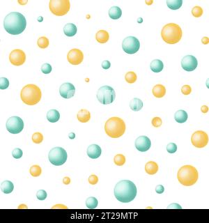 Motif sans couture de cercles d'aquarelle dans des couleurs pastel ( bleu et jaune). Fond abstrait à pois aquarelle. La texture de l'aquarelle sur pap Banque D'Images