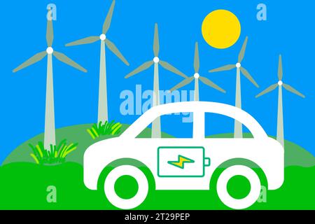 Illustrations de voitures électriques Banque D'Images