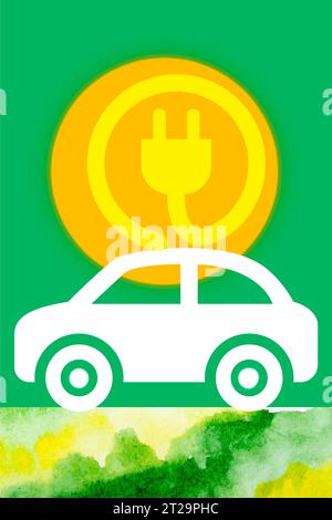 Illustrations de voitures électriques Banque D'Images