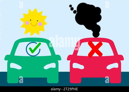 Illustrations de voitures électriques Banque D'Images