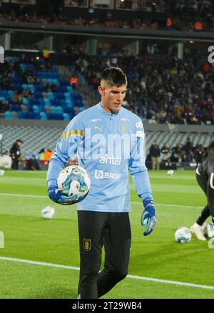 Montevideu, Uruguai. 17 octobre 2023. Sergio Rochet prévoit un entraînement pour le match contre le Brésil, pour les qualifications 2026, Montevideo, Uruguay. Crédit : Enzo vignoli/FotoArena/Alamy Live News Banque D'Images