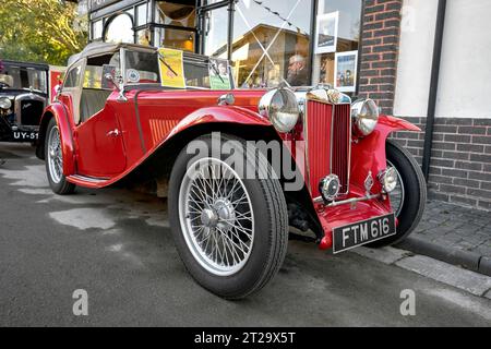 MG TC 1947 voiture ancienne. Angleterre Royaume-Uni Banque D'Images